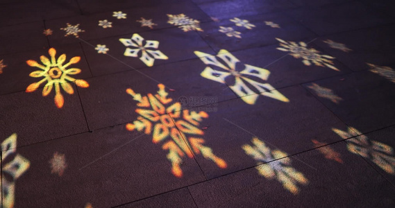 圣诞节的雪花与雪人视频