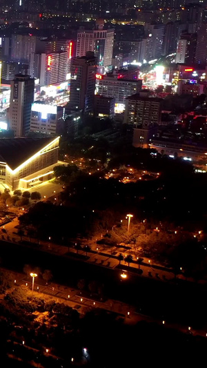 东莞城市广场航拍延时过渡镜头5秒视频