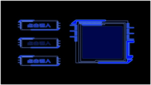 蓝色科技感框框10秒视频