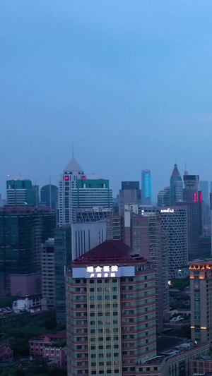 航拍上海黄浦区上海地标59秒视频