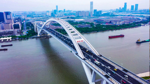 4K航拍上海卢浦大桥114秒视频
