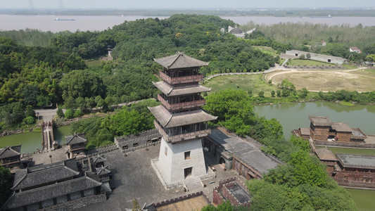 湖北赤壁战场5A景区航拍视频