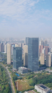 城市航拍武汉城市宣传片地标建筑竖屏航拍视频