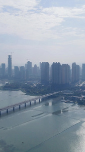 城市航拍武汉城市宣传片地标建筑竖屏航拍视频