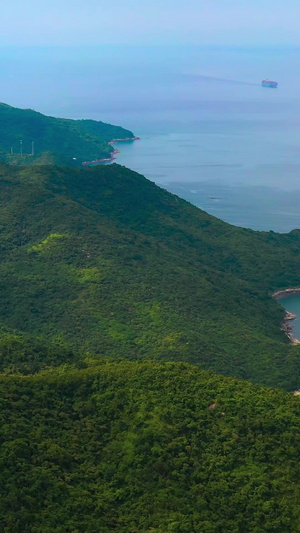 深圳南澳海边大山山林航拍风景景色31秒视频