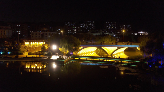 李村河夜景视频