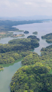 湖北陆水湖4A景区竖屏航拍视频