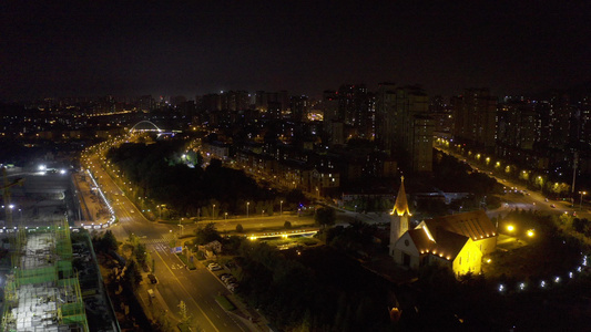 李村河夜景视频