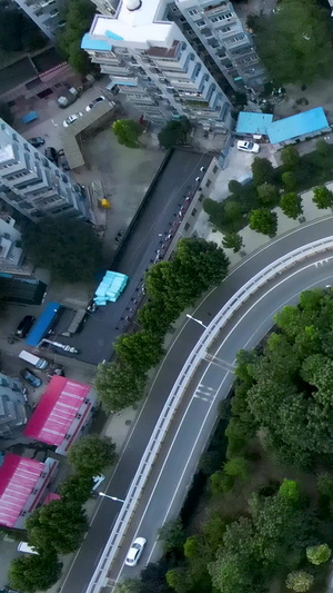 航拍城市立交桥交通素材30秒视频