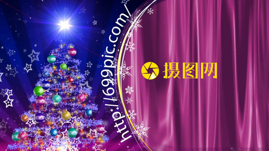 摄图网-粒子圣诞树logo展示AEcc2015视频