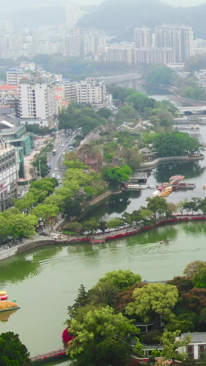 航拍惠州西湖风光国家5A级旅游景区25秒视频