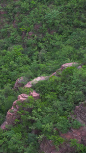 航拍5A云台山景区红峡谷景点视频国家自然遗产视频
