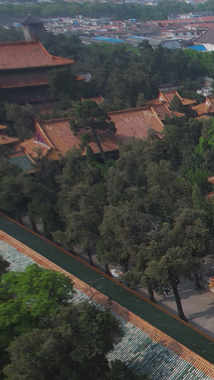 5A景点孔庙历史古建筑殿宇航拍视频风景名胜61秒视频