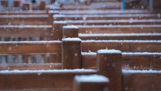 4K升格下雪天视频