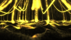 大气的金色粒子特效视频素材15秒视频