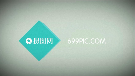 立方体汇聚翻转LOGO展示片头会声会影X10模板视频