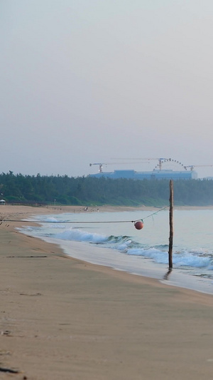 清晨的沙滩自然风光41秒视频