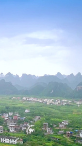 桂林农村山区航拍卡斯特地貌视频