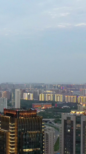 郑州郑东新区夜景航拍视频郑州CBD39秒视频