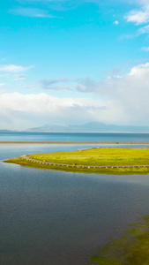5A景区赛里木湖清水滩景观区航拍视频旅游景点视频