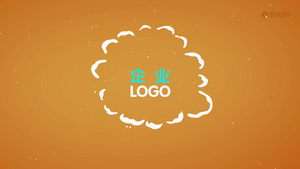卡通流体企业LOGO演绎标志PR模板7秒视频