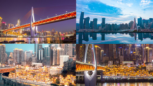 【城市宣传片】4k重庆大桥风景合集83秒视频