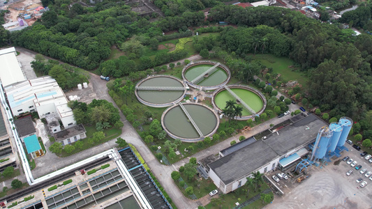 城市自来水水务航拍视频