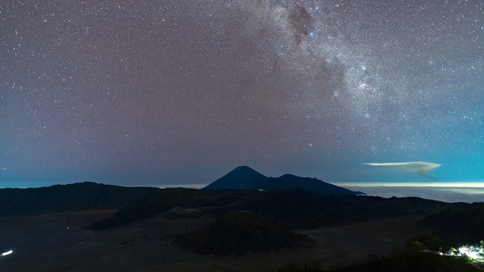 布罗莫火山星空4k延时视频视频