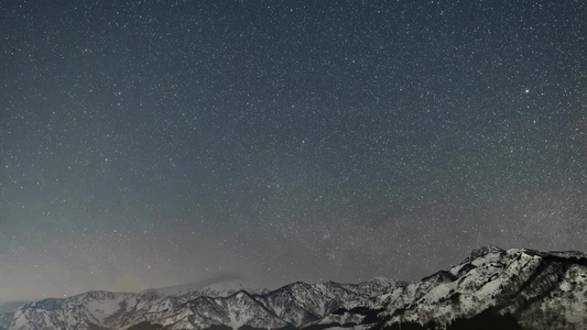 夜晚星空银河流星延时视频