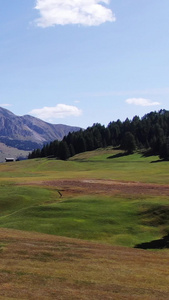 无人机航拍意大利阿尔卑斯山区苏西高原全景视频航拍视频视频