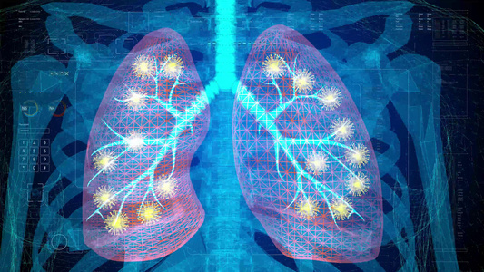 超强三维科技人体肺部视频视频