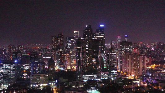 青岛城市夜景航拍视频