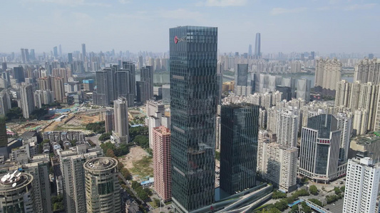 湖北武汉城市高楼建筑航拍视频