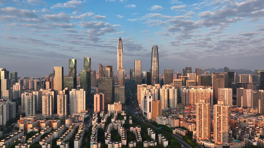 深圳城市高楼地标建筑航拍视频