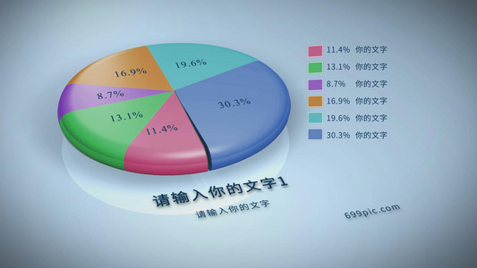 MG动画模板AECC2017企业数据百分比图表展示视频