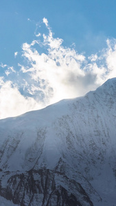 云南卡瓦博格峰雪山延时视频大自然视频