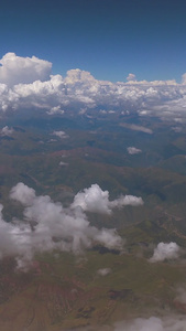 飞机上航拍仙境云层高空视频