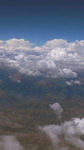飞机上航拍仙境云层高空视频