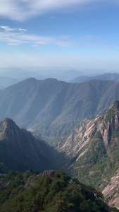 著名旅游风景区黄山大都峰竖版视频合集旅游目的地视频