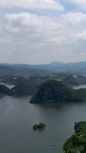 航拍贵阳百花湖自然风光千岛湖65秒视频