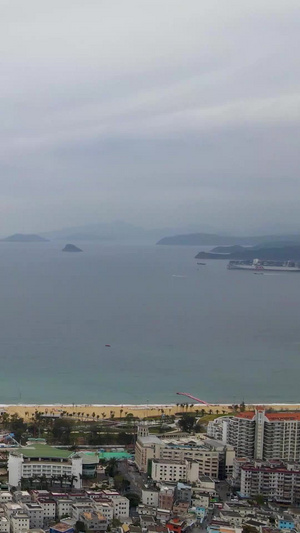 航拍深圳大梅沙海滩全景24秒视频