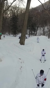 雪地滑雪滑雪比赛视频