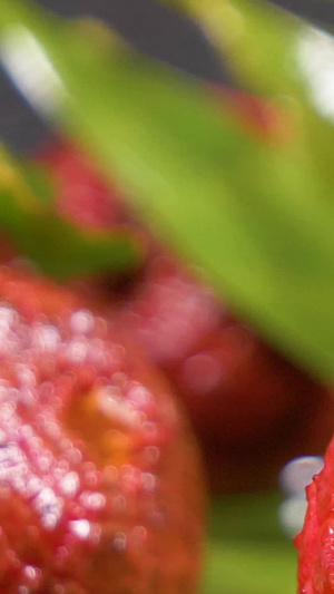 夏季的荔枝升格慢镜夏季水果20秒视频