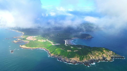 海南文昌海南岛云海高视角航拍岛屿海洋风景视频