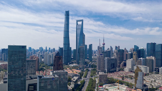 上海陆家嘴金融中心延时摄影[慢动作]视频