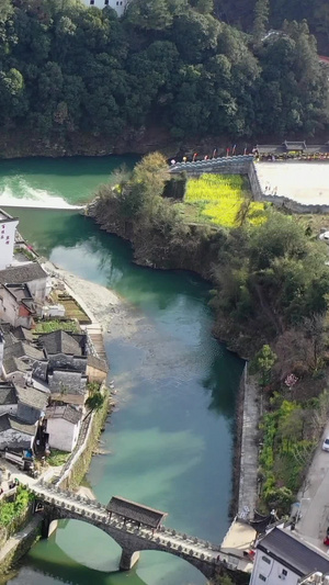 安徽黄山歙县石潭村春季风光5A景区36秒视频