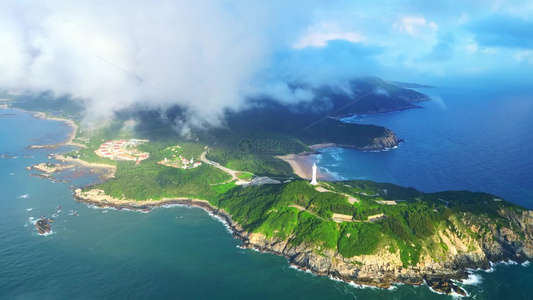 海南文昌海南岛云海高视角航拍岛屿海洋风景视频