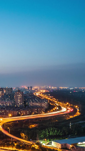 夜景延时高架桥视频