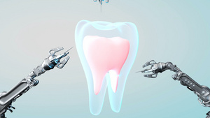  科技医疗智能牙齿修复动画12秒视频