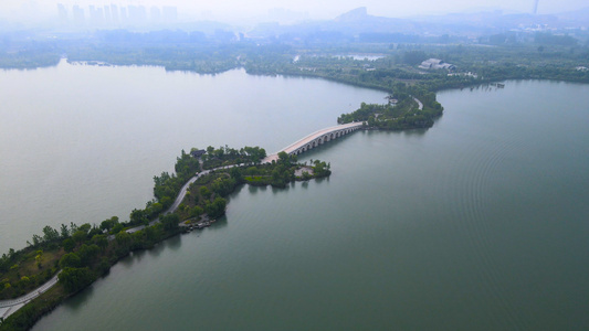 淮北4A风景区南湖湿地公园十七孔桥航拍合集4K视频